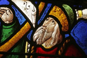 Vindue, der forestiller Isajs træ: Konge af French School